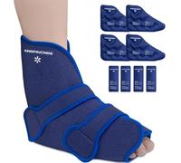 Bolsa de hielo para tobillo y pie para aliviar el dolor, compresas frías de gel reutilizables para lesiones, hinchazón, tendinitis de Aquiles, fascitis plantar, esguinces de tobillos y talones, azul