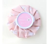 Bolsa de hielo reutilizable para aliviar dolores de cabeza, migrañas, envoltura flexible para terapia de frío y calor para lesiones deportivas, esguinces, tensiones, 14 x 14 cm, rosa (rosa)