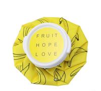 Bolsa de hielo reutilizable para dolores de cabeza y migrañas, botella de agua caliente flexible alternativa para lesiones deportivas y esguinces, cuadrada de 5.5 pulgadas (amarillo)