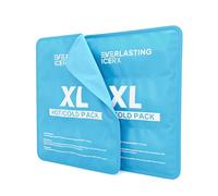 Bolsa de hielo reutilizable para lesiones | 11 x 14.5 pulgadas - Paquete de 2 XL | Paquete de hielo caliente y frío | Bolsa de hielo grande para aliviar el dolor de espalda, paquetes de hielo suaves