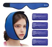 Bolsa de hielo reutilizable para muelas del juicio, una bolsa de hielo facial que contiene 4 paquetes de gel, brinda alivio del dolor de muelas, la hinchazón facial y la hinchazón posoperatoria.