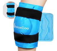 Bolsa de hielo XXL para rodilla que envuelve toda la rodilla después de la cirugía, bolsa de hielo de gel reutilizable para lesiones de rodilla, bolsa de hielo grande para aliviar el dolor, hinchazón