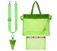 Bolsa de hilo de ganchillo, bolsa transparente con diseño de agujero para agujas de tejer, para viajes, interior, hogar, escuela, novia, esposa, amiga, hermana, hija, Verde, Refer to description