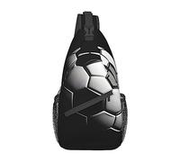 Bolsa de hombro con estampado de fútbol con texto "I Like Soccer Print", mochila cruzada, bolsa de pecho, mochila para mujeres y hombres, viajes, senderismo, Me gusta el fútbol, Talla única