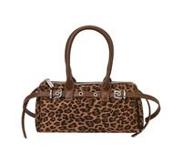 Bolsa de hombro de ante con patrón único de leopardos, bolsa de trabajo para mujer, bolsas de axilas para ir de compras o ir de compras, leopardos, Marrón leopardo