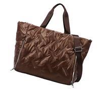 Bolsa de hombro de gran capacidad para fitness, viajes, fines de semana, deporte, para ir a la noche, gimnasio, mujer, gran capacidad, asa superior, esterilla de yoga, marrón oscuro, Talla única