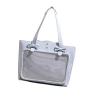 Bolsa de hombro de gran capacidad que destaca la cultura japonesa del anime casual, bolso de mano para las axilas, para ir de compras en el campus y el ocio, bolsa de transporte diario, Blue, One Size