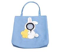 Bolsa de hombro de lona para mascotas: bolsa de hombro portátil para gatos con agujero ajustable para viajar y acampar