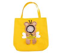 Bolsa de hombro de lona para mascotas: bolsa de hombro portátil para gatos con agujero ajustable para viajar y acampar