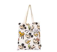 Bolsa de Hombro de Minnie Mouse - Elaborada 100% en Algodón - 37 x 40 cm - Bolsa de Tela con Asas Largas - Diseño Impreso en Loneta - Producto Original Diseñado en España