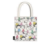 Bolsa de Hombro de Snoopy - Elaborada 100% en Algodón - 37 x 40 cm - Bolsa de Tela con Asas Largas - Diseño Impreso en Loneta - Producto Original Diseñado en España