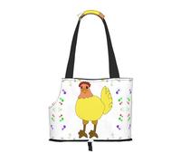 Bolsa de hombro estampada para mascotas Singing Hen, bolsa de hombro de doble propósito para perros pequeños y gatos