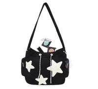 Bolsa de hombro genérica, bolsa de tote, amplia capacidad con diseño de estrella, estilo de mensajero portátil, shoulder Storage for Girt, Travel, School, Casual Outings, 14,96 x 12,6 x 4,72 pulgadas