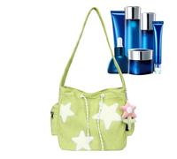 Bolsa de hombro genérica, bolsa de tote, amplia capacidad con diseño de estrella, estilo de mensajero portátil, shoulder Storage for Girt, Travel, School, Casual Outings, 14,96 x 12,6 x 4,72 pulgadas