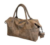 Bolsa de hombro informal - Bolsa de entrenamiento | Bolso de viaje vintage | Bolsa deportiva de poliuretano | Gran capacidad versátil bolsa de pecho para golf, lugar de trabajo, aeropuerto, compras
