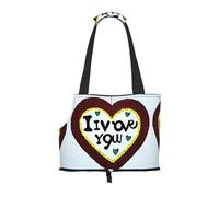 Bolsa de hombro ligera y transpirable de viaje para mascotas pequeñas, bolsa de hombro para mascotas con estampado de confesiones de WZYCWB Love