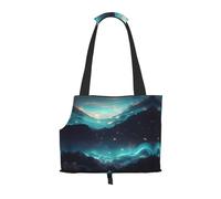 Bolsa de hombro ligera y transpirable para mascotas pequeñas, bolsa de hombro para mascotas con estampado de estrellas de ciencia ficción de WZYCWB