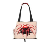 Bolsa de hombro ligera y transpirable para mascotas pequeñas, WZYCWB Cute Little Red Spider Printed Pet Shoulder Bag