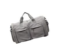 Bolsa de hombro multiusos de tela Oxford ligera, diseño plegable para viajes diarios al aire libre, bolsa de fin de semana plegable para viajes de negocios, Gray, Mass Beauty
