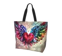 Bolsa De Hombro Para La Compra Ala De Ángel De Amor De Ensueño Shopping Bag Reutilizable Bolsa De La Compra Multiusos Bolsas Tote Bag Para Trabajar Viaje Playa