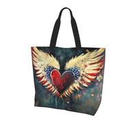 Bolsa De Hombro Para La Compra Ala De Ángel Del Amor Shopping Bag Ligeras Bolsa De La Compra Multiusos Bolsas De Playa Para Viaje Playa Trabajar