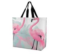 Bolsa De Hombro Para La Compra Amor Flamenco Bolsa De La Compra Multiusos Bolsas Tote Bag Ligeras Bolso Tote Para Regalo Útil Uso Diario Trabajar