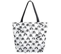 Bolsa De Hombro Para La Compra Pingüinos Blancos Y Negros Con Peces Bolsas De Playa Multiusos Bolsa De La Compra Mujere Shopping Bag Para Uso Diario Regalo Útil Viaje
