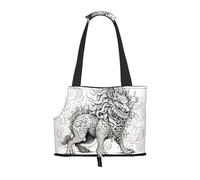 Bolsa de hombro para mascotas con estampado de animales mitológicos para salir, bolsa de hombro de doble propósito para perros y gatos pequeños