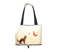 Bolsa de hombro para mascotas con estampado de gato mágico para salir, bolsa de hombro de doble propósito para perros y gatos pequeños