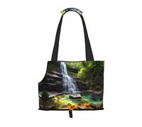 Bolsa de hombro para mascotas con estampado de Waterfall Views, adecuada para perros y gatos pequeños, bolsa de compras y viajes de doble propósito