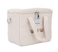 Bolsa de Hombro para Pañales, Diseño de Bolsillo Portátil con Cremallera, Resistente a la Suciedad, Gran Capacidad, Bolsa de Viaje para mamá para Biberón (Blanco)