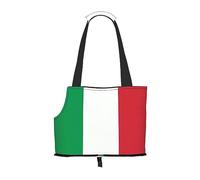Bolsa de hombro plegable portátil con bandera de Italia, adecuada para transportar mascotas pequeñas