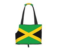 Bolsa de hombro plegable portátil con la bandera de Jamaica, adecuada para transportar mascotas pequeñas