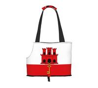 Bolsa de hombro portátil para mascotas con diseño de bandera de Gibraltar, adecuada para perros y gatos pequeños, bolsa de compras y viajes, doble propósito