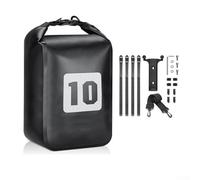 Bolsa de horquilla delantera para bicicleta, 10 L, impermeable, PVC, paquete de manillar de ciclismo con soporte de liberación rápida para bicicleta eléctrica de montaña, negro (10 L negro)