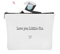 Bolsa De Inodoro Bolsa De Viaje - Neceser De Viaje, Kit De Higiene Para Artículos De Tocador De Viaje | Organizador Grande "Best Sister Ever" - Divertido Estuche De Maquillaje Para A, Love You Little