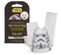 Bolsa de jabn Kitsch x Star Wars Stormtrooper - Jabonera de malla patentada para jabn corporal - Prolonga su uso y evita que se empape - Bolsa