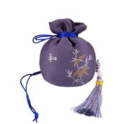 Bolsa de joyería con cordón de brocado, 4 Uds. Bolsa de bolsita de brocado Multicolor con cordón vacío con borla for joyería espejo de coche(H1)