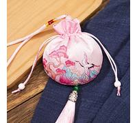 Bolsa de joyería con cordón de brocado, Bolsas De Bolsitas De Brocado Con Cordón, Paquete De 4, Multicolor, 7 Cm Por 9 Cm(Pink)