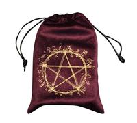 bolsa de joyería con cordón - Estuche de tarot con patrón de estrella de cinco puntas con cordones | Fate Divination Tarot - Bolsa organizadora de accesorios para cubiertas de oráculo, dados, runas, g