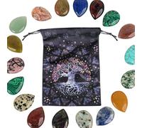 Bolsa de joyería con cordón: saco de algodón con diseño de estampado celestial | Bolsa de almacenamiento reutilizable para lecturas del destino, suministros místicos, protección de tarjetas, herramien