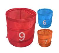 Bolsa de Juego de Golf para Patio Trasero, Cubo de Almacenamiento, 3 uds. | Cubo de juguete de práctica portátil plegable para niños, adultos, familia, principiantes, jardín, playa, patio de césped