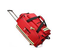 Bolsa de Kit de Primeros Auxilios con Ruedas, Maletín Trolley Grande para Suministros Médicos, Portátil con Bandas Reflectantes, Organizador para Casa, Trabajo y Aire Libre