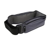 Bolsa de la Cintura de Jogging, Bolsa de la Cintura del Cinturón de Correr, Bolsa de la Cintura de Correr COM, Cinturón de Correr Portátil, Fina y Transpirable, Multi-Bolsillos que evacuan la, Gris