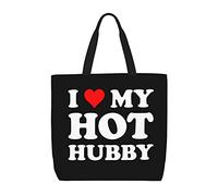 Bolsa De La Compra Amo A Mi Marido Sexy Bolsa De Playa Reutilizables Con Bolsillo Interior Bolsas De Compras, Para Viajes, De Oficina, Enfermería, Gimnasio