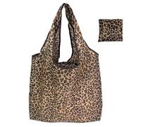 Bolsa de la compra de nailon reutilizable y plegable, impermeable, de dibujos animados, para supermercado, bonita (marrón), Brown, Talla única