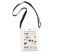Bolsa de la compra de pollo A-Z Of Chicken Tote Bag de gallinas, regalo para amantes de los pollos, regalo para dueños amantes de los pollos, Chicken Alphabet Cb UK, large