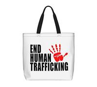 Bolsa De La Compra Detener La Trata De Personas Bolso Tote Lona Con Asa Reutilizables Bolsos De Hombro, Para Viajes, Estudiantes, Mujeres, Playa