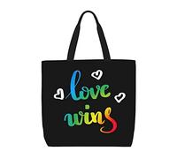 Bolsa De La Compra El Amor Triunfa Orgullo Orgullo Gay Lesbiana Lgbt Bolso De Hombro Para Mujer Con Asa Reutilizables Bolsos De Hombro, Para Estudiantes, Diario, Mujeres, Enfermería
