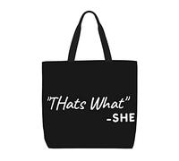 Bolsa De La Compra Eso Es Lo Que Ella Dijo Bolso Tote Lona De Gran Capacidad Multiusos Bolsos De Hombro, Para Escuela, Mujeres, Estudiantes, Enfermería